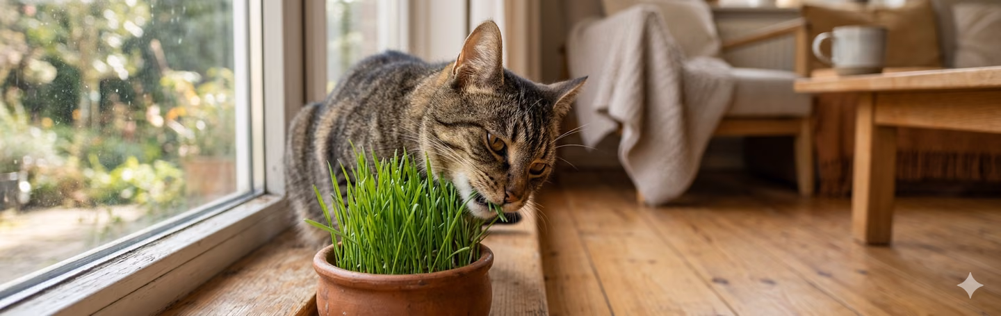 Featured image of post Graminha para gatos: por que eles comem — e como oferecer com segurança